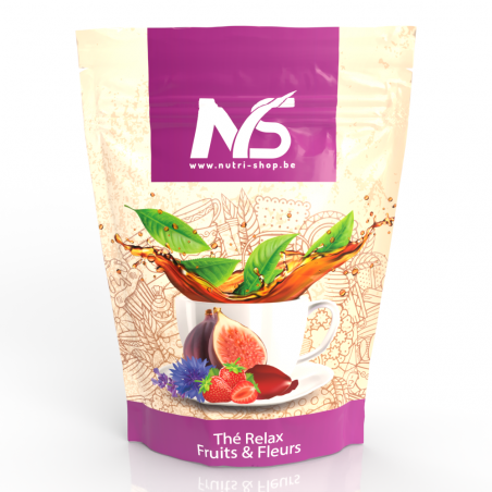 Thé Tisane relax Nutri-Shop Fruits et fleurs sachet de 100 gr