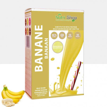 Shake Banane Protéiné Substitut Repas Boite 7 sachets