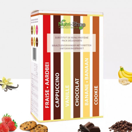 Pack découverte 6 goûts Substitut Repas Boite 7 sachets