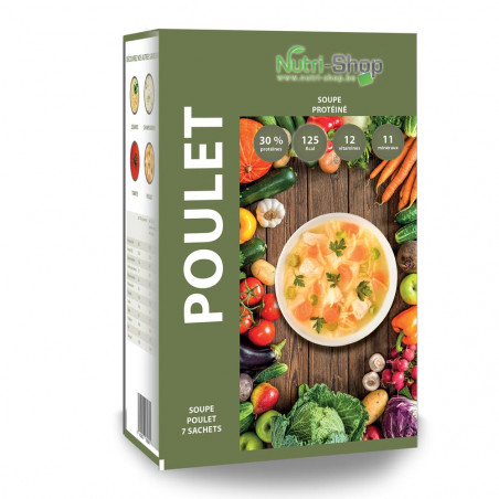 Soupe poulet Protéinée Substitut Repas Boite 7 sachets