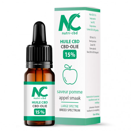 Huiles de chanvre 15 % large spectre sans THC