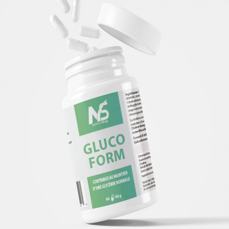 Gluco-Form 60 gélules chrome choline guarana et thé vert