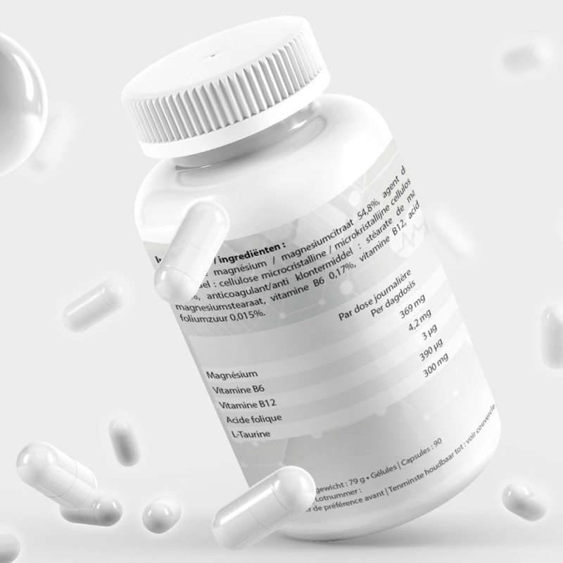 Magnézen Complex  ltaurine  magnésium B12 et B6 Nutri-Shop