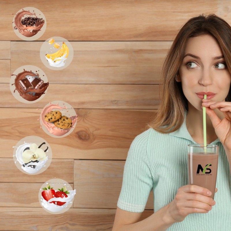 Shake Fraise Protéiné Substitut Repas Boite 7 sachets