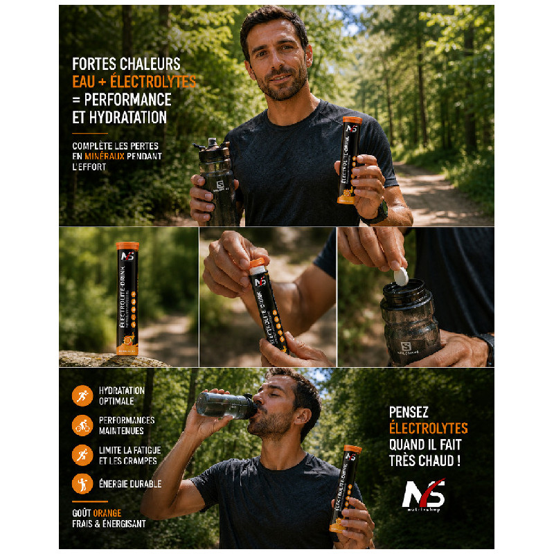 Electrolite-drink 20 pastilles effervescentes orange